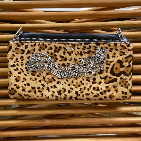 Zadig & Voltaire cheetah clutch with chain - Picture 10 of 10